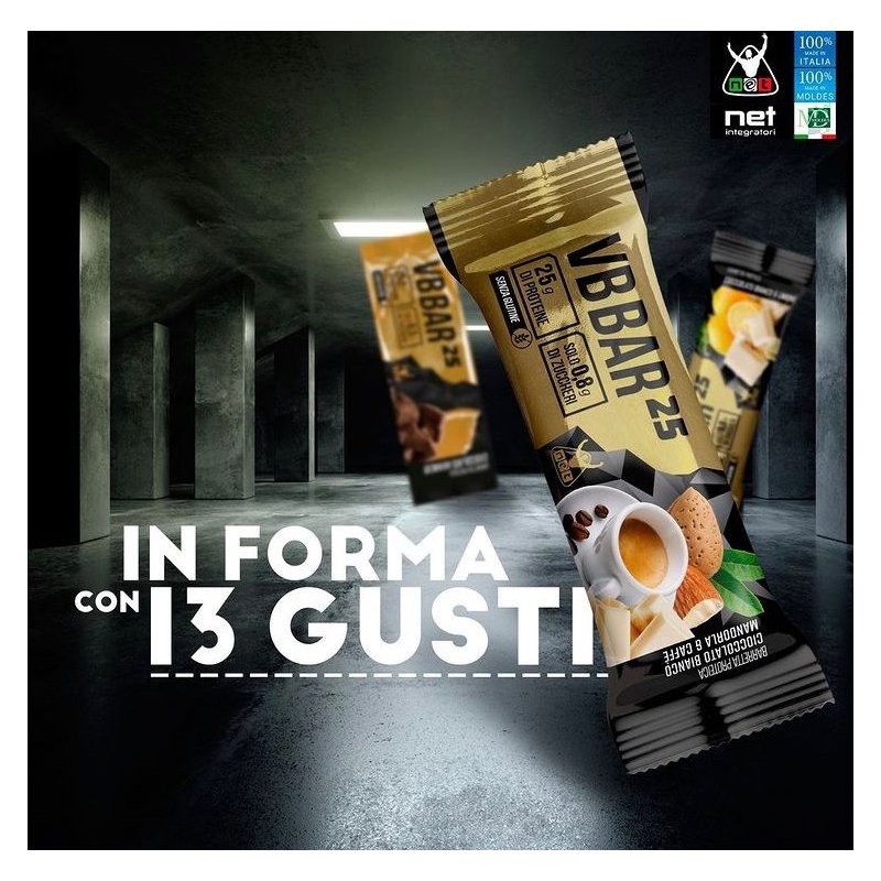 Vendita online INTEGRATORE ALIMENTARE VB BAR 25 ELITE 50G WAFFER NOCCIOLA costo  2,50 €  spedizione in 24h