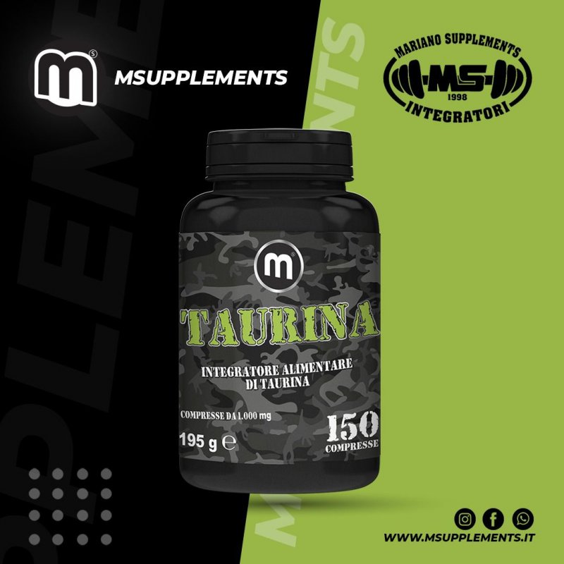 Vendita online INTEGRATORE PER LO SPORT TAURINA 150 COMPRESSE costo  20,00 €  spedizione in 24h