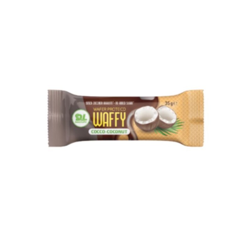 Vendita online INTEGRATORE ALIMENTARE WAFFY 35G COCCO costo  2,00 €  spedizione in 24h