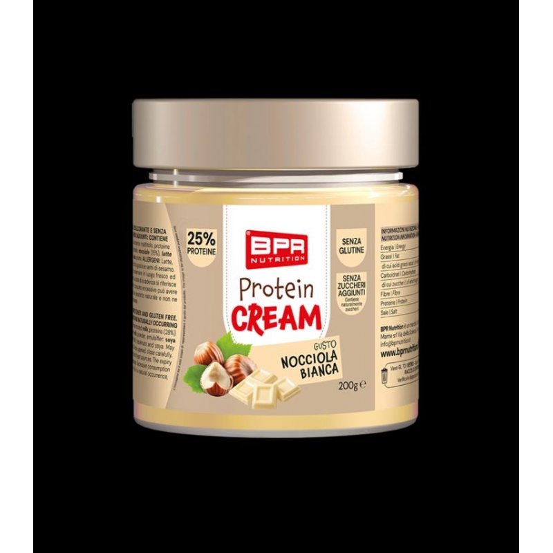 Vendita online INTEGRATORE ALIMENTARE PROTEIN CREAM 200G NOCCIOLA BIANCA costo  7,00 €  spedizione in 24h