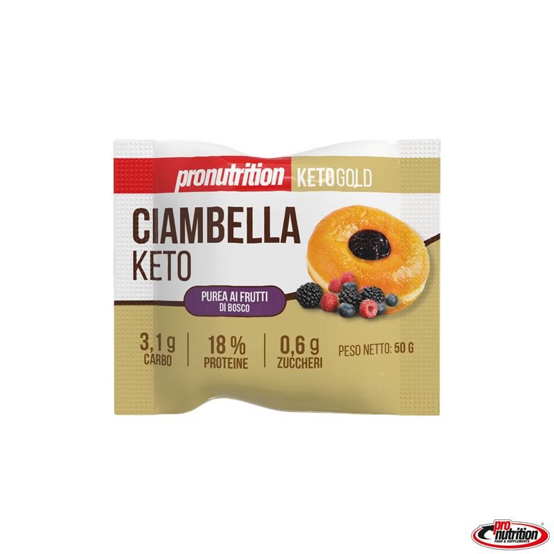 Vendita online KETO CIAMBELLA KETO 50G FRUTTI DI BOSCO costo  3,00 €  spedizione in 24h