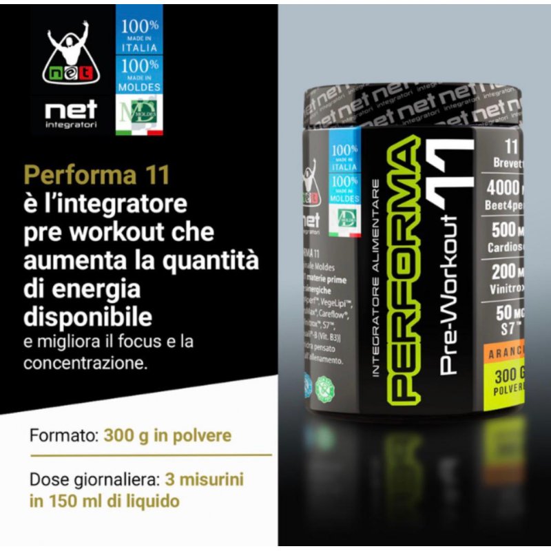 Vendita online INTEGRATORE PER LO SPORT PERFORMA 11 300G ARANCIA costo  45,00 €  spedizione in 24h