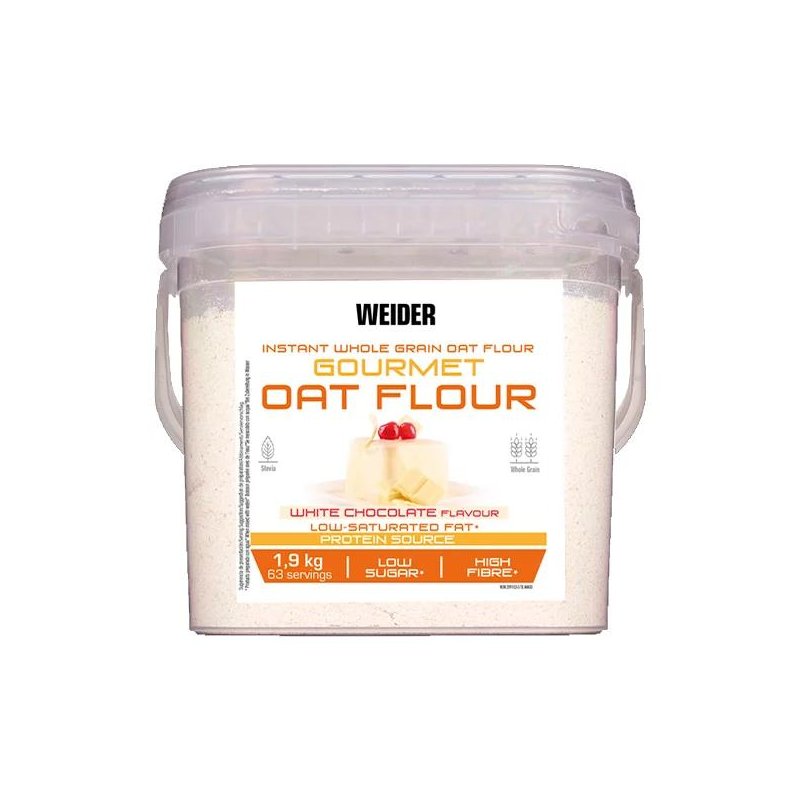 Vendita online INTEGRATORE ALIMENTARE GOURMET OAT FLOUR 1,9KG WHITE CHOCOLATE costo  18,00 €  spedizione in 24h