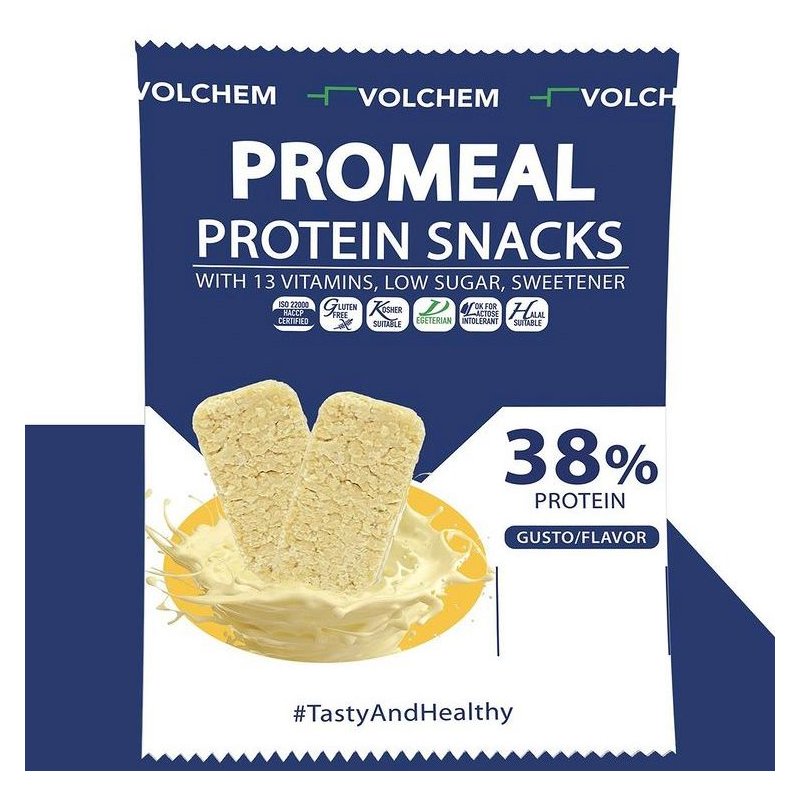 Vendita online INTEGRATORE ALIMENTARE PROMEAL SNACKS 37,5G WHITE CHOCOLATE costo  2,50 €  spedizione in 24h