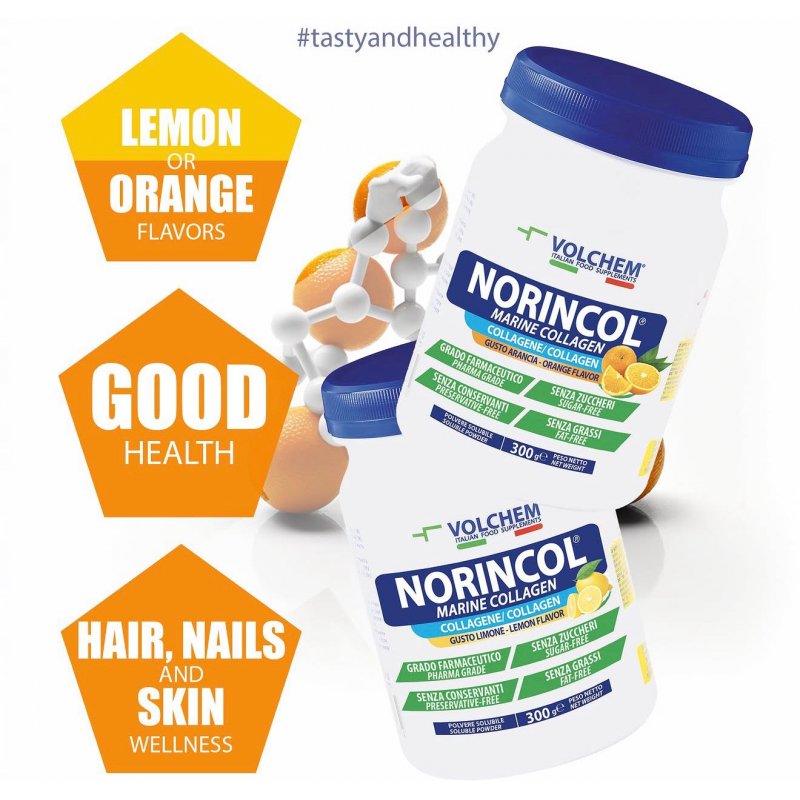 Vendita online INTEGRATORE ALIMENTARE NORINCOL COLLAGEN MARINE 300G LIMONE costo  45,00 €  spedizione in 24h