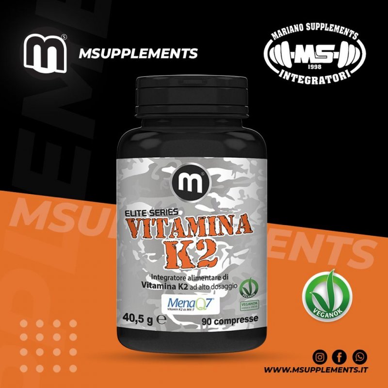 Vendita online INTEGRATORE ALIMENTARE VITAMINA K2 90 COMPRESSE costo  25,00 €  spedizione in 24h