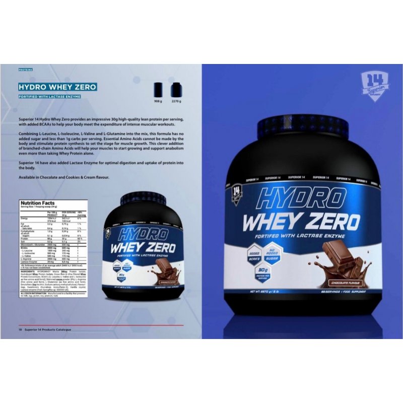 Vendita online INTEGRATORE ALIMENTARE HYDRO WHEY ZERO 908G CHOCOLATE costo  45,00 €  spedizione in 24h