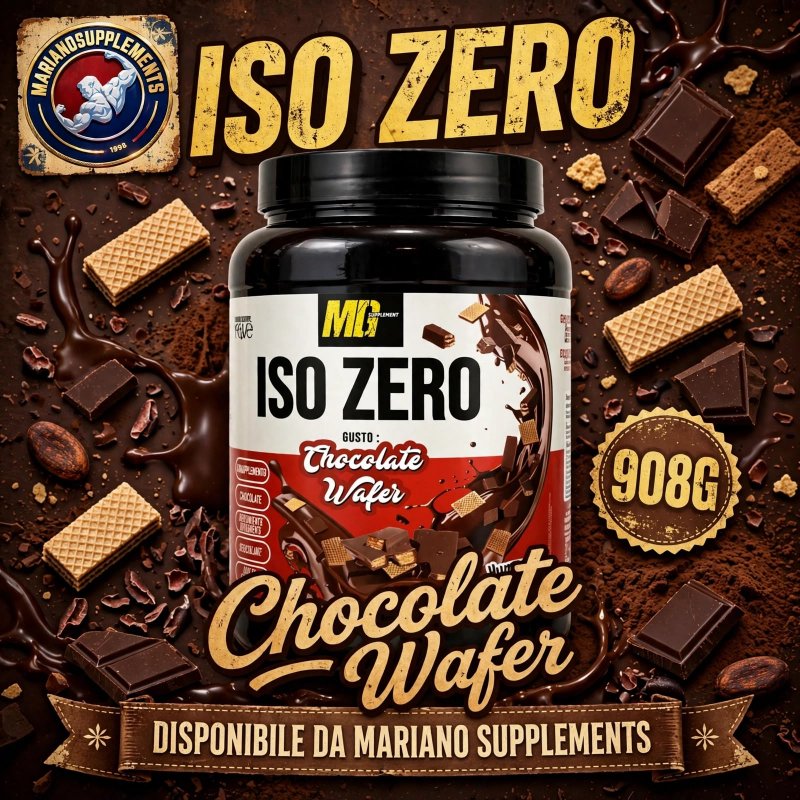 Vendita online INTEGRATORE ALIMENTARE ISO ZERO 908G CHOCOLATE WAFER costo  45,00 €  spedizione in 24h