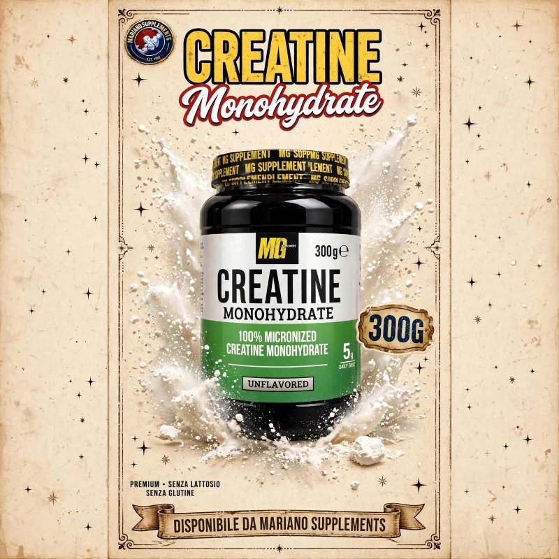Vendita online INTEGRATORE PER LO SPORT 100% CREATINE 300G costo  25,00 €  spedizione in 24h