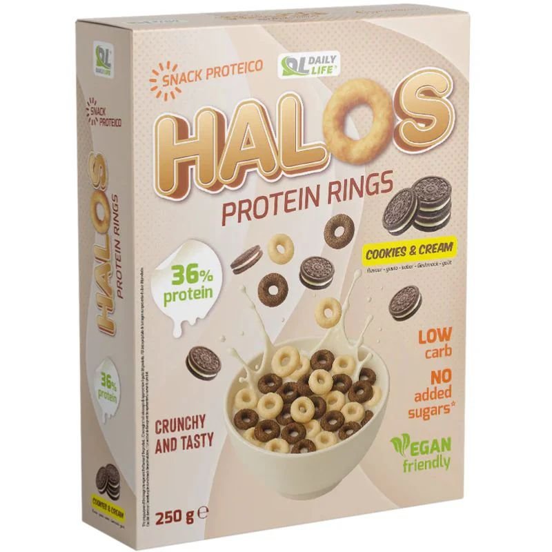 Vendita online INTEGRATORE ALIMENTARE HALOS 250G COOKIES & CREAM costo  9,50 €  spedizione in 24h