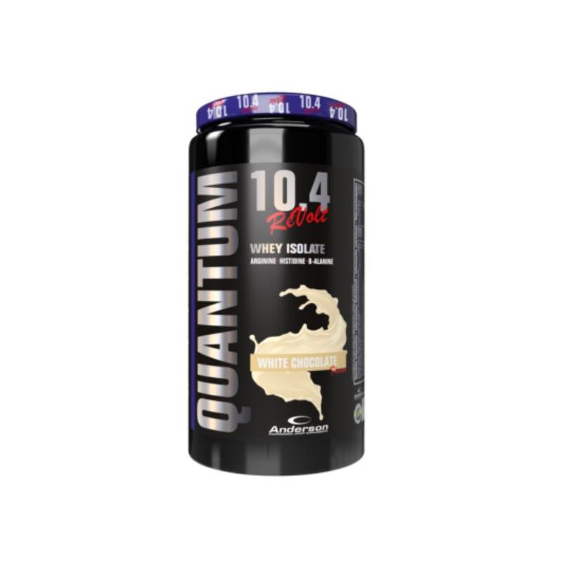 Vendita online INTEGRATORE ALIMENTARE QUANTUM 10.4 ISOLATE 800G WHITE CHOCOLATE costo  55,00 €  spedizione in 24h